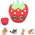 thumbnail image 1 of Rabbit Hay Feeder Bag Rabbit Hay Holder Small Animals Hay Feeder Bag Hanging Feeding Storage Guinea Pig Hay Feeder Bag Rabbit Feeder Fabric Bag For Bu, 1 of 4