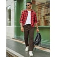 thumbnail image 4 of COOFANDY Men's Casual Pants Drawstring Elastic Waist Chino Pants Straight Leg Slacks Cotton Twill Trousers with Pockets, 4 of 6