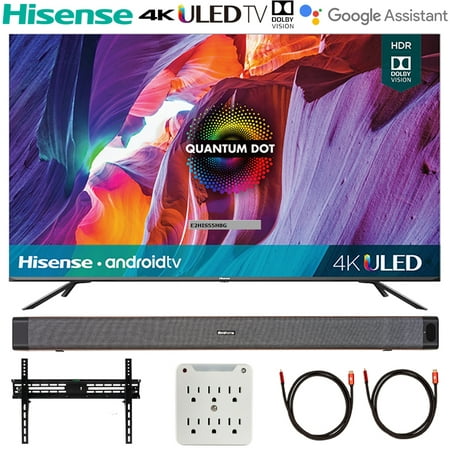 Hisense 50H8G 50-inch H8G Quantum Series 4K ULED Android Smart TV (2020) with Deco Home Soundbar Bundle