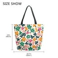 thumbnail image 5 of FORMRS Womens Canvas Tote Bag with Zipper Inner Pocket Shoulder Handbag, Floral Blooms, 5 of 7
