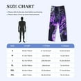 thumbnail image 4 of Kdxio Purple Pattern White Tiger Pattern Men's Pajama Pants, Elastic Waist with Drawstring and Pockets, Comfortable Loungewear-Large, 4 of 6