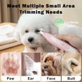 thumbnail image 4 of EXLEAF Low Noise Dog Paw Trimmer with Led Light,35Db Cordless Electric Pet Paw Grooming Clippers for Paws,Ears,Face,Rump(Pink), 4 of 7