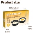thumbnail image 3 of Set of 3 Cooking Molds Stainless Steel Omelette Mold Ring Egg Non Stick Ring Round Egg Pancake Maker Cooker Ring Cooking Tool for Frying Mcmuffin or Shaping Eggs, Egg Ring with Brush, 3 of 5