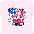 thumbnail image 4 of Inktastic Home of the Free Because My Uncle is Brave Boys or Girls Toddler T-Shirt, 4 of 5