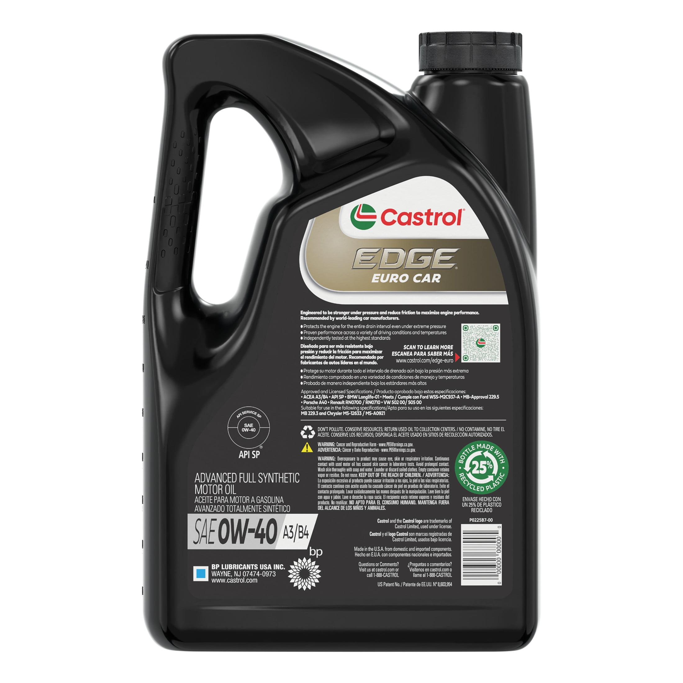 Castrol EDGE 5W-40 A3/B4　8L Castrol EDGE 0W-20 Full Synthetic Motor Oil 5 Quarts for