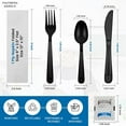 thumbnail image 4 of 50 ct Black Plastic Silverware Individually Wrapped, Packaged Plastic Utensils Set Wrapped, Prewrapped Cutlery Packets Disposable with Napkin, To Go Utensils, Perfect for Food Trucks, 4 of 4
