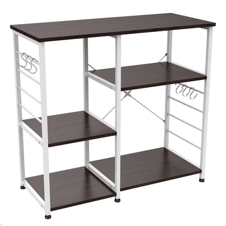 kitchen microwave tier cart rack shelf utility storage bakers standing stand yaheetech carts workstation dandre iron oven baker topeakmart stands