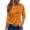 Orange, variant on WTOBBY Women's Halloween Graphic Tee: Spiders Bats Pumpkins Printed Round Neck 3/4 Sleeve Casual T-Shirt Top for Fall Seasonal Wardrobe,Black L