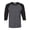 Black Ink Heather/ Black Ink, variant on 560RR Adult 5.2 oz., Premium Blend Ring-Spun Raglan Baseball T-Shirt
