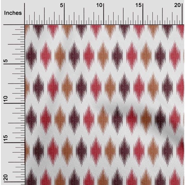oneOone Cotton Flex Fabric Argyle Ikat Decor Fabric Printed BTY 40 Inch Wide