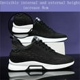 thumbnail image 3 of Men's Height Increasing Sneakers Invisible Inner Height Increasing Shoes 1.9 inch Running Shoes Lightweight Breathable Mesh Hidden Heel Sneakers Lace Up Casual Shoes, 3 of 7