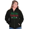 thumbnail image 4 of Funny Christmas Ho Ho Friggin Ho Unisex Fleece Graphic Zip Up Hoodie Brisco Brands 2X, 4 of 5