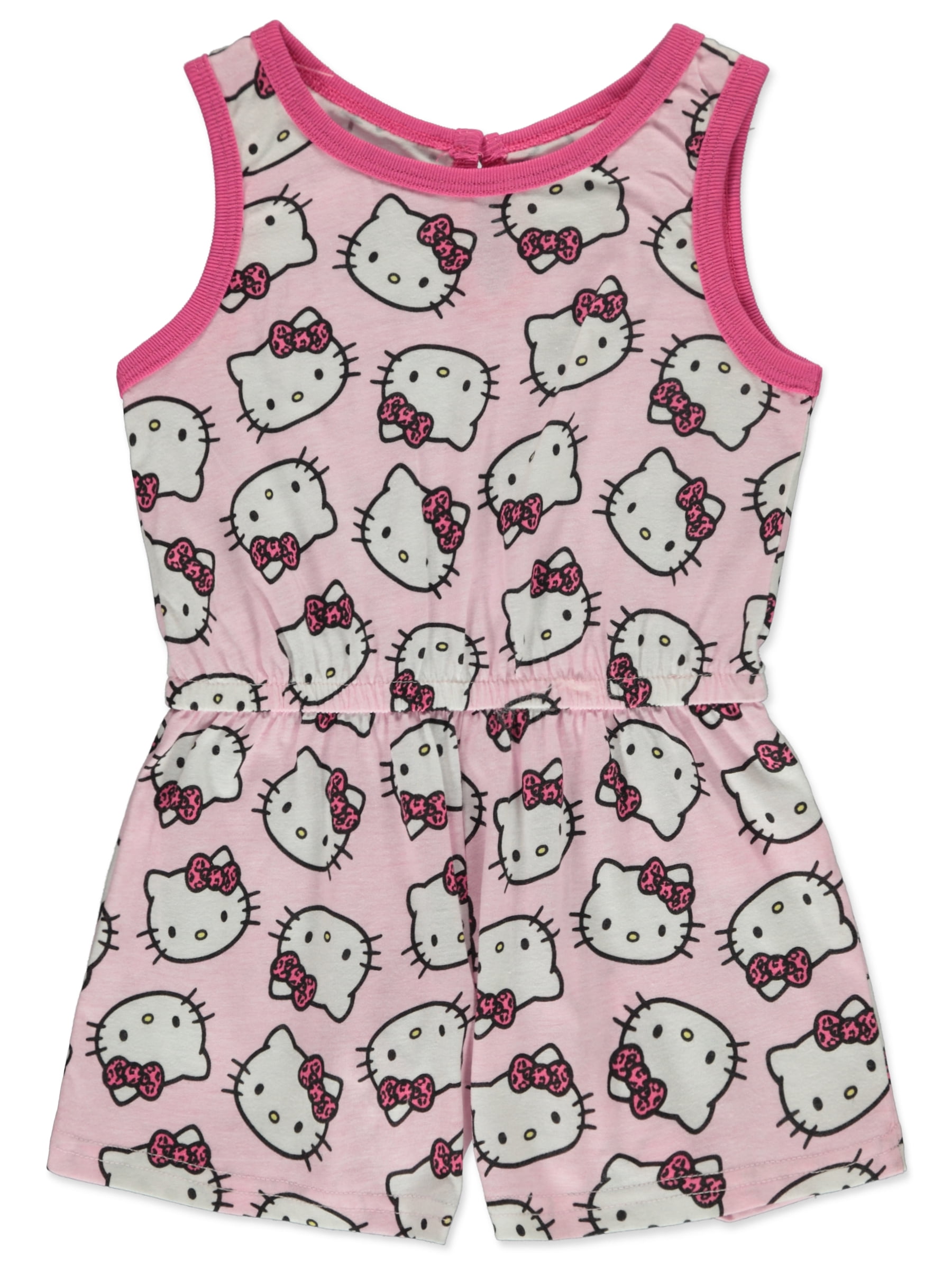Hello Kitty Girls' 2-Pack Heart Rompers Color: pink Size: 5 - 6