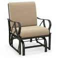 thumbnail image 1 of Costway Patio Rocking Chair with Cushion Heavy-Duty Metal Frame Smooth Glider Outdoor, 1 of 9