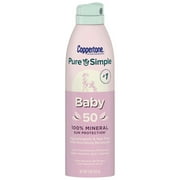 Coppertone Pure & Simple Baby SPF 50 Sunscreen Spray - 5.0 Oz (Pack of 6)