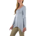 thumbnail image 6 of ToBeInStyle Women's Classic Long Sleeve Longline Top, 6 of 7