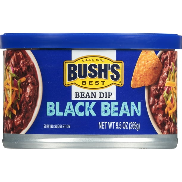 BUSH'S Black Bean Dip, 9 oz Canned Bean Dip