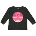 thumbnail image 3 of Inktastic Breast Cancer Pink Ribbon Retro Girls Long Sleeve Toddler T-Shirt, 3 of 5