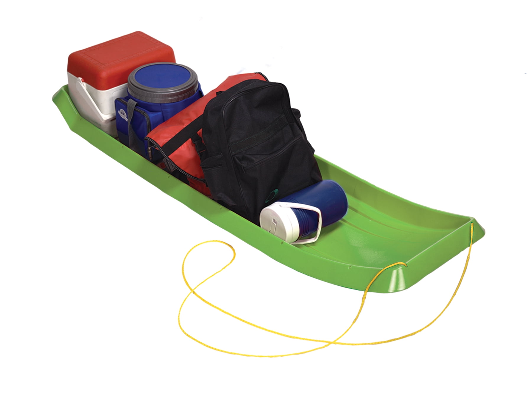 Emsco Group ESP 66 in. Neon Lime Toboggan Sled for Four Riders