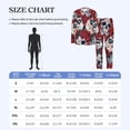 thumbnail image 5 of Mens Lounge Sets 2 Piece Pajamas Outfits Long Sleeve Casual Sweatsuits, Red Rose Skull Skulls Head, 5 of 6