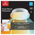 thumbnail image 3 of Globe Electric DuoBright 4.6 in. H x 13.4 in. W x 13.4 in. L White LED Ceiling Light Fixture, 3 of 8