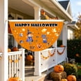 thumbnail image 6 of Halloween Party Decorations Bunting Banner, Weatherproof Half Round Hanging Flag with Brass Grommets, Vintage Pumpkin Ghost Decor for Fence Mantel E, 6 of 7