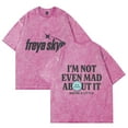 thumbnail image 6 of Freya Skye Merch “Not Even Mad About lt” Print Vintage WashT-Shirt – Unisex Short Sleeve Cotton Tee, Streetwear Gift for Music Lovers, 6 of 9