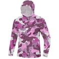 thumbnail image 4 of VBVC Men's Tropical Leaf UPF 50+ Sun Protection Hoodie,UV Block Lightweight Quick Dry Rash Guard Shirt for Men,Pink,S-3XL, 4 of 4
