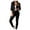 Black, variant on qolati Women's 2 Piece Outfits Casual Solid Open Front Blazer and Drawstring Pants Suits Set Business Dressy Work Office Matching Sets