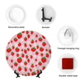 thumbnail image 4 of Kdxio Hand Drawn Strawberry Bone China Decorative Plate Ceramic Decorative Plate for Home Office Wall Stand Decorative Plates for Home Bedroom-7in, 4 of 6