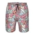 thumbnail image 4 of Naloa Cartoon Hearts Men's Beach Shorts, Surfing shorts, Swim trunks, Quick Dry Swim Trunks for Surfing Beach Fun - Large, 4 of 9