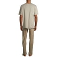 thumbnail image 4 of Hanes Men's Soft Pajama Short Sleeve Top and Pants Set, 4 of 6