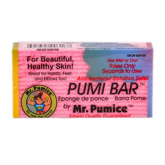 Option : Pink Bar , Mr. Pumice Pumi Bar - For hands, feet, & elbows , Hair Scalp Head - Pack of 2 w/ SLEEKSHOP Teasing Comb