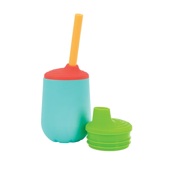 Nuby Baby's 3-Stage Training Silicone Sippy Cup, 4 fl oz, Multicolor