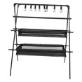 thumbnail image 3 of Estante colgante para acampar, soporte triangular multiusos plegable, equipo de cocina ligero, soporte de almacenamiento de utensilios de cocina Cola Estante organizador, 3 of 8