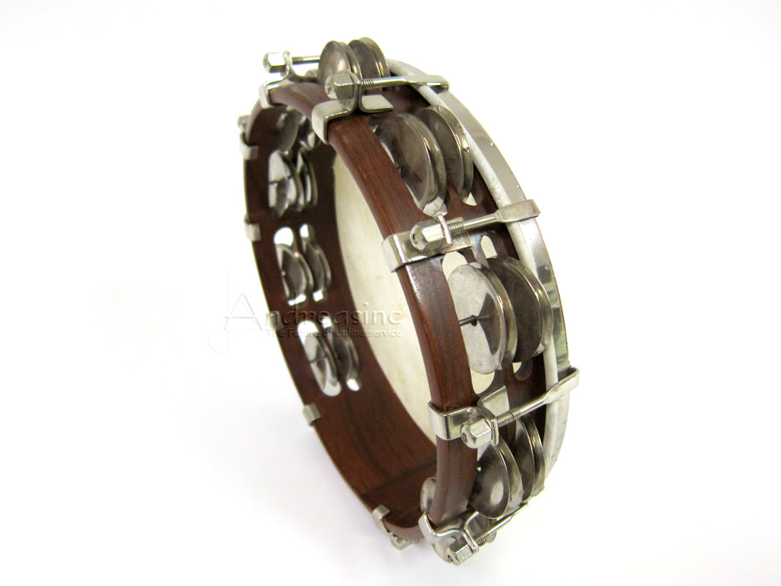 Mid-East Tunable Sheesham Tambourine 10"