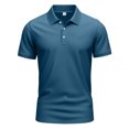 thumbnail image 5 of Fnnxeal Mens Polo Shirts, Short Sleeve Button Casual Classic Summer Navy Polo Shirts for Men Size M, 5 of 6