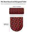 thumbnail image 5 of Renewold 2pcs Red Hearts Print Toilet Lid Cover Set Bathroom Replacement Toilet Tank Covers Protectors, Valentine's Day Polyster Fabric Seat Covers Decor, 5 of 6