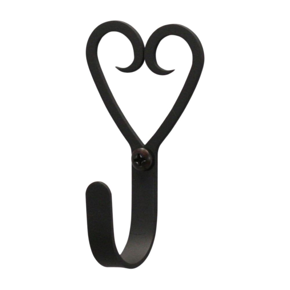 wrought iron heart hooks
