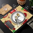 thumbnail image 5 of Placemats Set of 6 Red Apples Place Mat for Dining Table Washable Cotton Linen Table Mats, 5 of 6