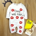 thumbnail image 2 of Edvintorg Valentine's Day 0-18M Newborn Romper Toddler Baby Boys Girls Long Sleeves Lip Letter Print Romper Jumpsuit Baby Onesie, 2 of 6