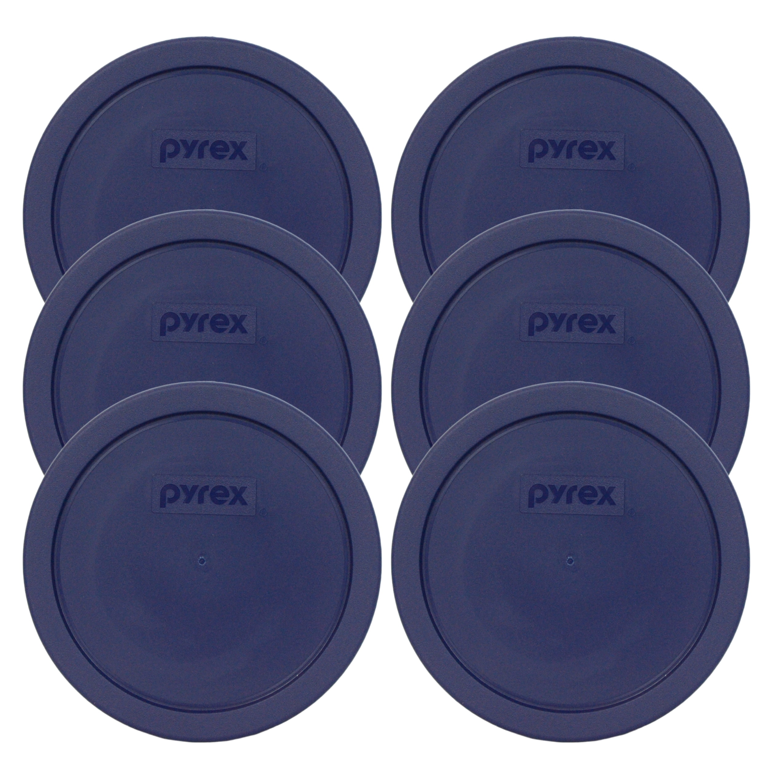 Pyrex 7401PC Blue Round Plastic Storage Replacement Lid Cover (6Pack
