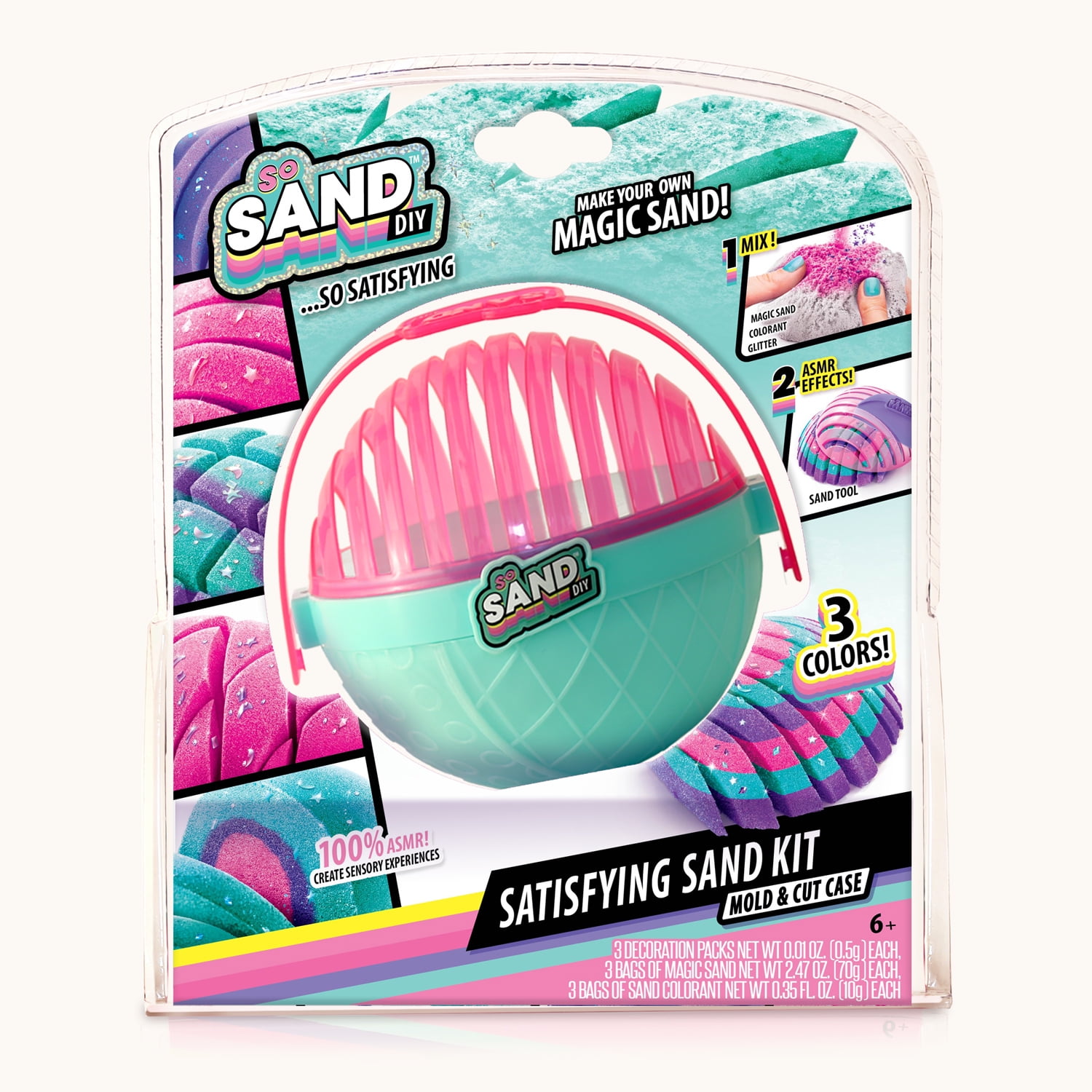 So Sand Diy Asmr Satisfying Sand Ball Shaped Case Kit Walmart Com