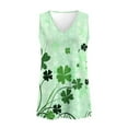 thumbnail image 4 of FUIALDOLG St Patrick Day Green Leaves Tank Tops for Women St Patricks Day T-shirt Sleeveless V Neck Flowy Tunic Tops Comfort Tanks Y2K Clothes Party Outfits,2XL, 4 of 7
