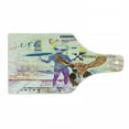 thumbnail image 1 of Outer Space Cutting Board, Alien and Dog with Giant Ears Vivid UFO Writing Grungy Brick Wall, Decorative Tempered Glass Cutting and Serving Board, Wine Bottle Shape, Multicolor, by Ambesonne, 1 of 1
