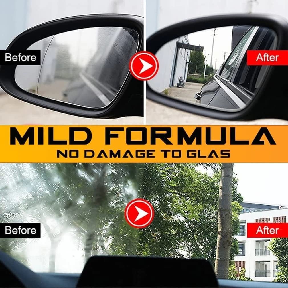 2PCS Car Glass Oil Film Cleaner, Glass Film Removal Cream, Car Windshield  Oil Film Cleaner,Glass Oil Film Remover with Sponge