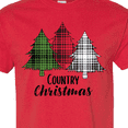 thumbnail image 4 of Inktastic Country Christmas Plaid Trees T-Shirt, 4 of 5