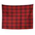 thumbnail image 1 of UFAEZU Blue Pattern Red Lumberjack Gingham Buffalo Plaid Tartan Wall Art Hanging Tapestry Home Decor for Living Room Bedroom Dorm 51x60 inch, 1 of 2