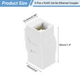 thumbnail image 2 of 5 Pack Cat 6A Ethernet Coupler, RJ45 Cat6A Coupler Jacks Female to Female Ethernet Adapter, White, 2 of 6