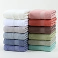 thumbnail image 2 of Xiao Hua Juego de toallas de baño de lujo de 4 piezas (27,5 x 55 pulgadas), 100 % algodón hilado en anillos, toalla ligera y de secado rápido muy absorbente, perfecta para uso diario (gris azulado), 2 of 5
